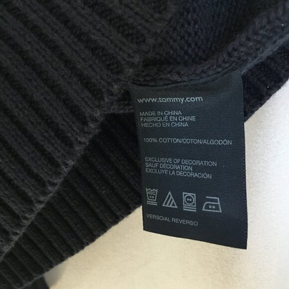 Tommy Hilfiger Quarter Zip Sweater Mock Neck Striped Cotton Women's Size Medium - Picture 8 of 11